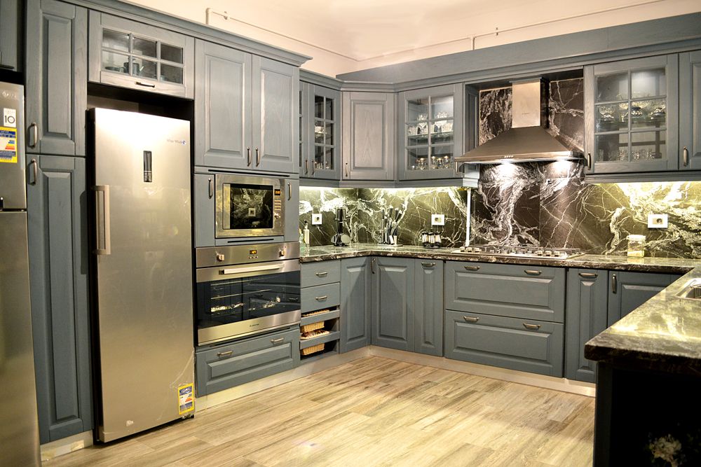 Oak kitchen blue in Egypt