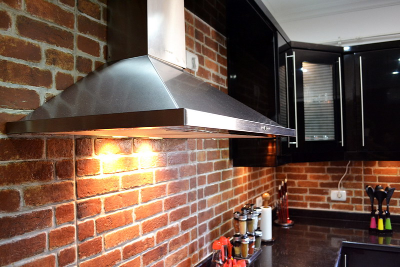 black modern MDF kitchen