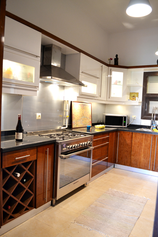 modern white and brown kitchen cabinets