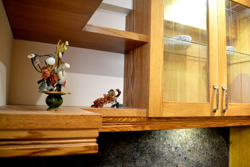 classic brown oak kitchen cabinets