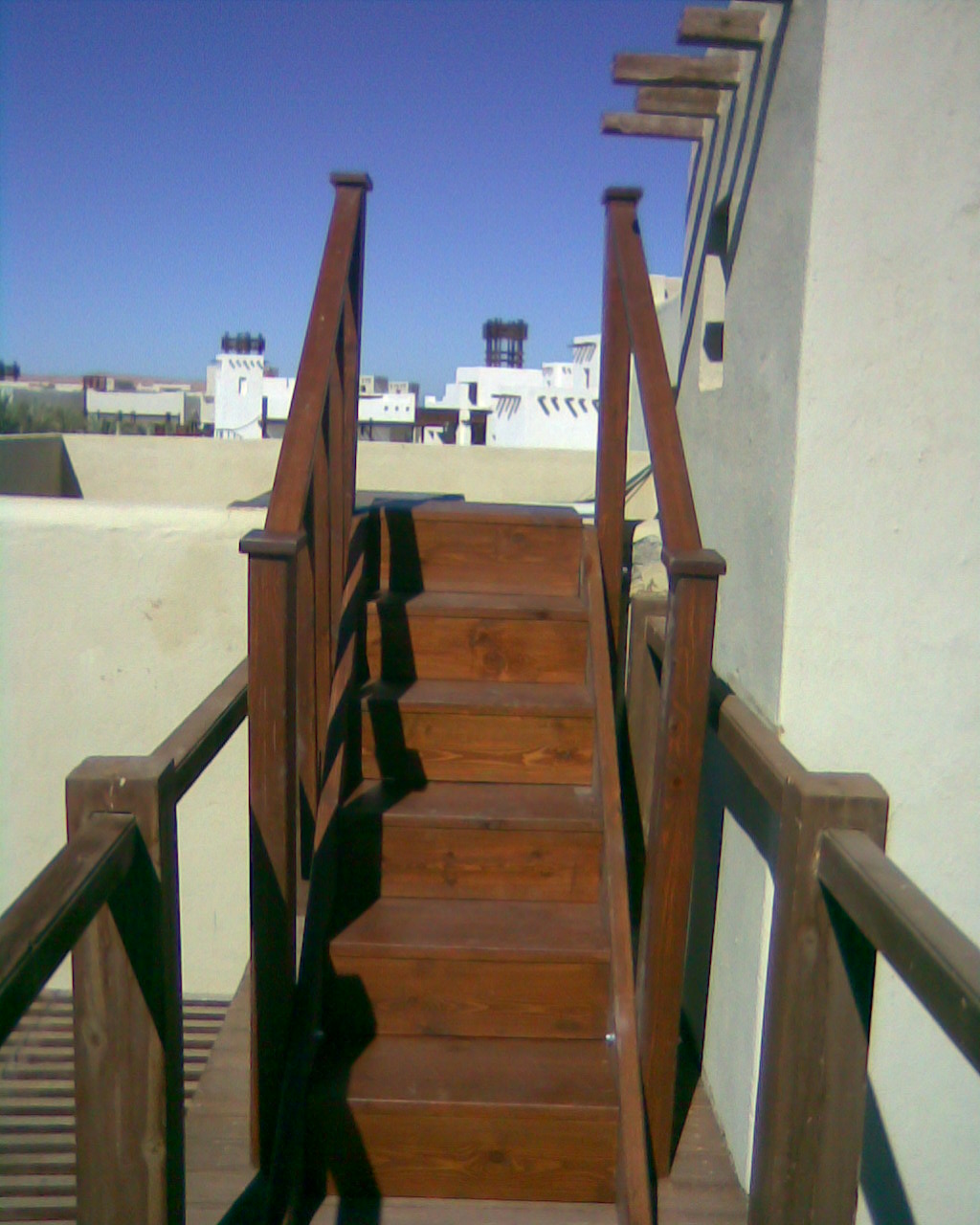 Wooden bridge stairs port ghalib