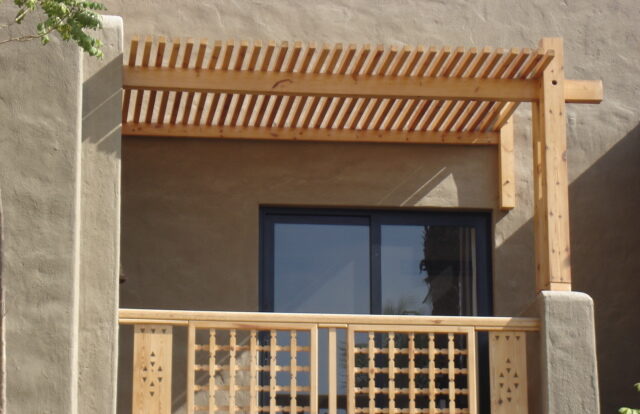 Crowne plaza hotel room balcony pergola