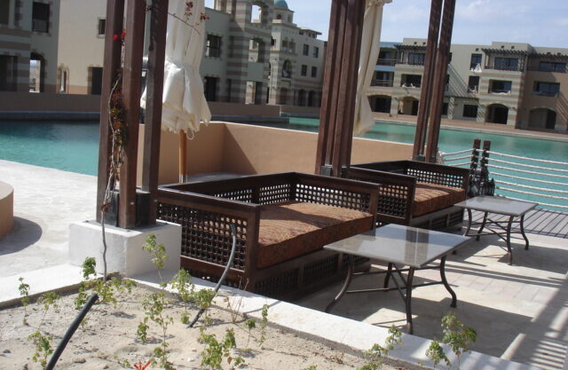 Casbah restaurant wooden islamic style sofa