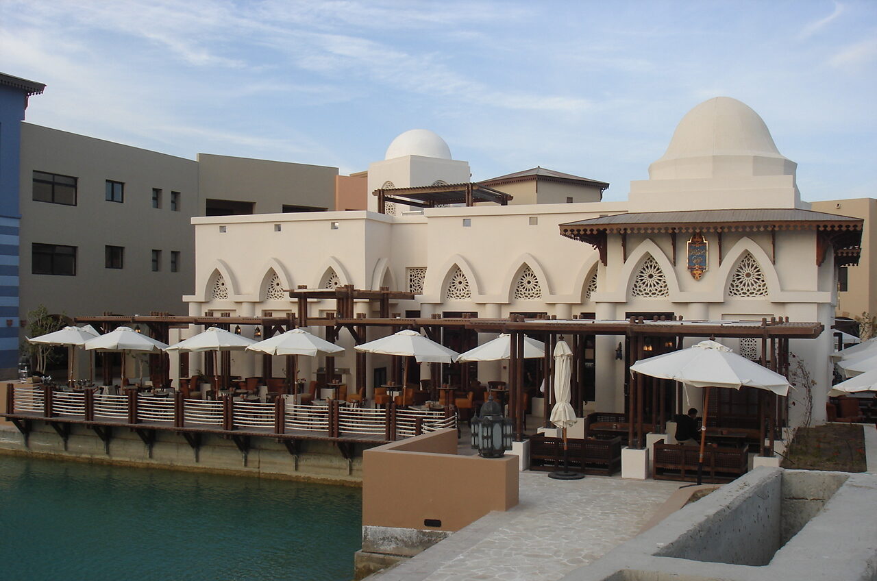 Casbah restaurant wooden deck dock