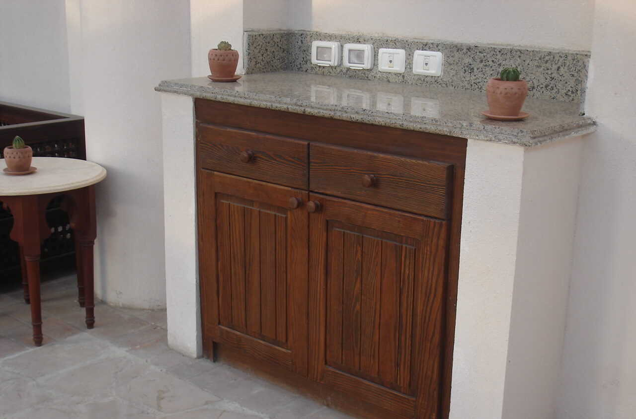 Casbah restaurant port Ghalib wooden storage unit