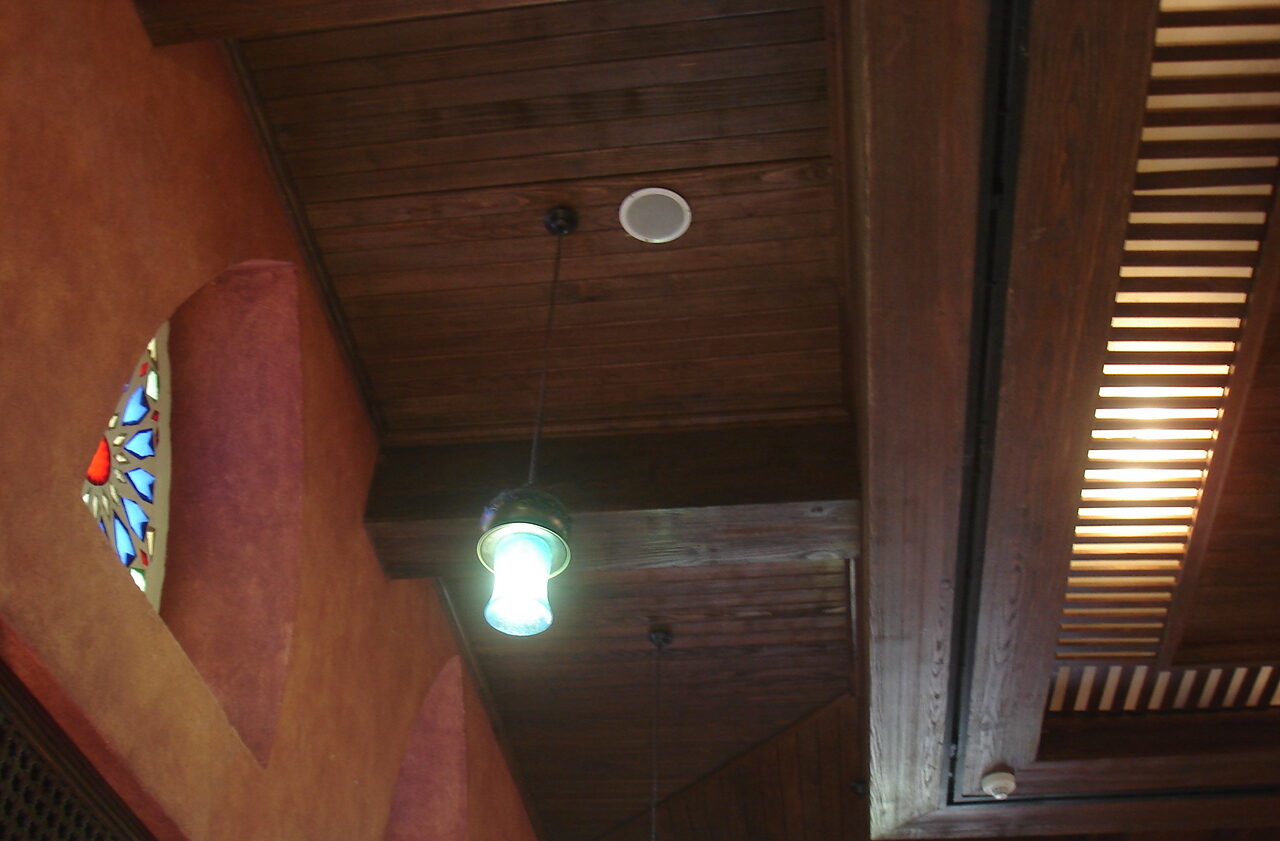 Ceiling wooden cladding hotel furniture port Ghalib casbah restaurant