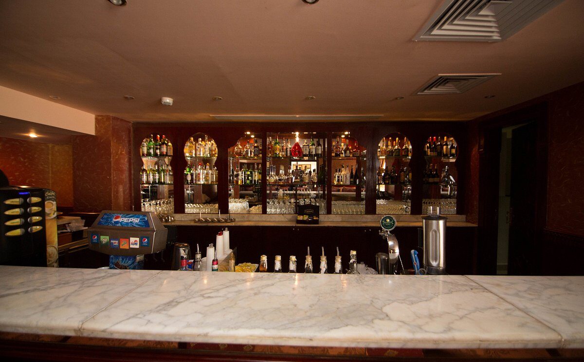 Baron Sharm elsheikh hotel lobby wooden bar