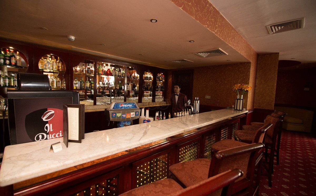 Baron Sharm elsheikh hotel lobby wooden bar