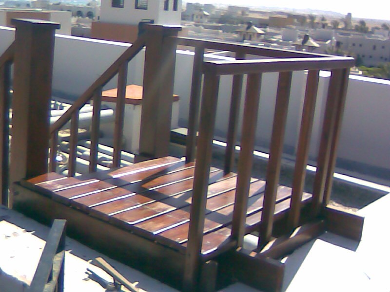 Wooden deck port ghalib hotel